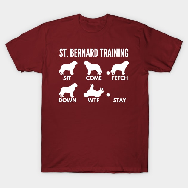 St. Bernard Training St. Bernard Dog Tricks T-Shirt by DoggyStyles